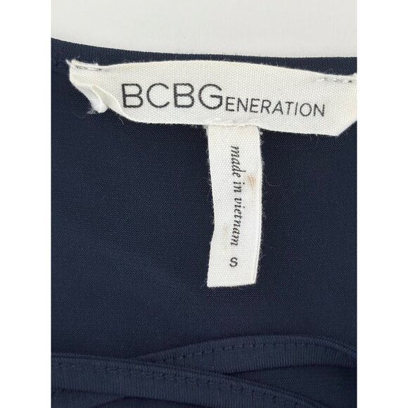 BCBGeneration Jumpsuit S Cold Shoulder Wrap Tie Resort Date Night Casual Chic - Picture 5 of 11